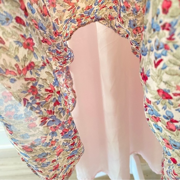 BB DAKOTA by Steve Madden Maxi Dress size M Floral prairie tiered cottage core - Picture 9 of 12